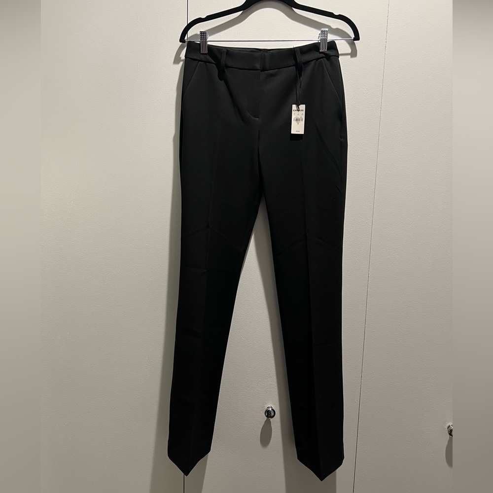 Express Columnist Barely Boot Mid Rise Stretch Pant - Black